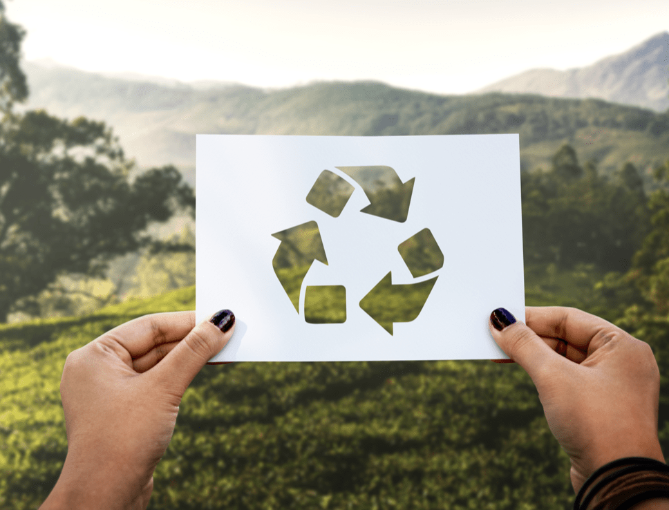 sello papel reciclado